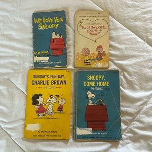 Vintage Peanuts Book. Set of 4. Charles M. Schulz. See photos for details.